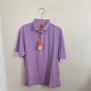 Men’s L Soft Cloth Orchid Polo Shirt NWT